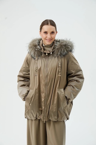 Пуховик TUFFONI 7727043D С.СЕРЫЙ OVERSIZE